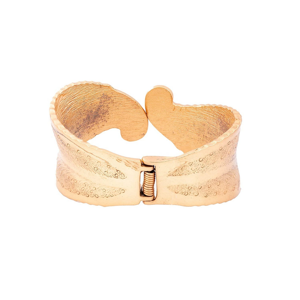 Buy Gold Adjustable Bangle Bracelet, 18k Gold Plated Bangle, Adjustable  Simple Bracelet, Gold Bangle, Cute Leaf Bracelet, Golden Cuff Bangle Online  in India - Etsy